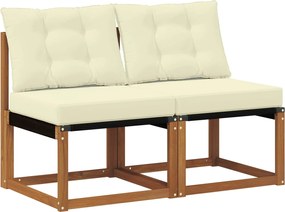 vidaXL 2 Τεμάχιο Εξωτερικός μεσαίος καναπές