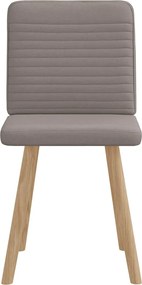 vidaXL Πολυθρόνες Τραπεζαρίας 2 τεμ. Taupe Υφασμάτινες