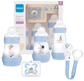 Βρεφικό Σετ Δώρου Welcome To The World Better Together 660B (Σετ 5τμχ) 0+ Μηνών Blue Mam 260ml Silicon,Plastic