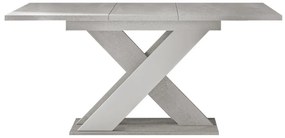 Τραπέζι Goodyear 117, Άσπρο, Γκρι, 75x90x120cm, 63 kg, Επιμήκυνση, Πλαστικοποιημένη μοριοσανίδα | Epipla1.gr