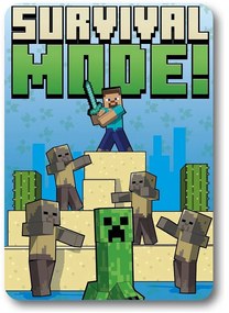 Κουβέρτα Βρεφική Fleece Mojang Minecraft 53 Blue DimCol Cradle 100x140cm Polyester