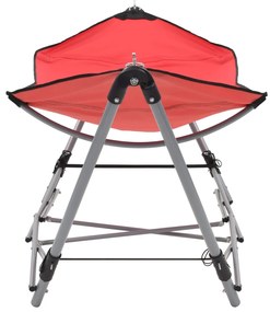 vidaXL Αιώρα με Πτυσσόμενη Βάση Κόκκινη