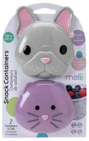 Φαγητοδοχεία (Σετ 2τμχ) Melii Bulldog &amp; Cat MEL14800