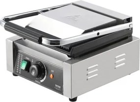 VEVOR Commercial Panini Press Grill Electric Sandwich Maker Griddle Plate 9"x9"