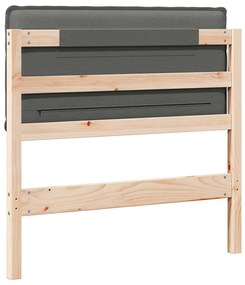 vidaXL Ταπετσαρισμένο κεφαλάρι Φυσικό και Ανοιχτό Γκρι