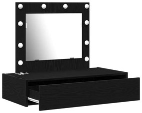 vidaXL Τραπέζι περιποίησης Μαύρο 83 x 40 x 70 εκ Επεξεργασμένο ξύλο