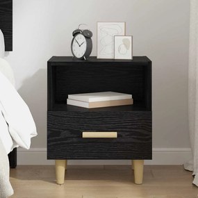 vidaXL Κομοδίνο Μαύρη δρυς 40 x 35 x 47.5 εκ Επεξεργασμένο ξύλο
