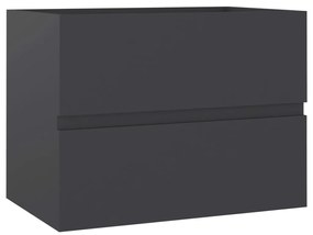 vidaXL Ντουλάπι Νιπτήρα Γκρι 60x38,5x45 εκ. Μοριοσανίδα
