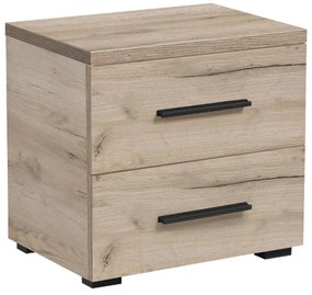 Κομοδίνο Dado NO2F Γκρί Δρύς 44,5x33,5x43 εκ. 44.5x33.5x43 εκ.