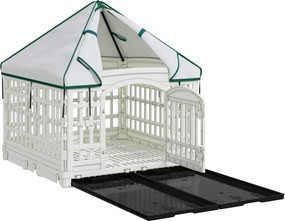 vidaXL 4 Πάνελ Τσουληθράκι με Σκεπή 177,5 x 154,5 x 112 εκ Πλαστικό