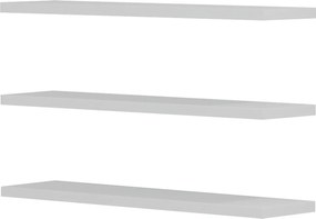 ΣΕΤ 3 ΡΑΦΙΑ ΤΟΙΧΟΥ CASSIUS HM8966.11 ΜΕΛΑΜΙΝΗ ΣΕ ΛΕΥΚΟ 60x14,5 εκ