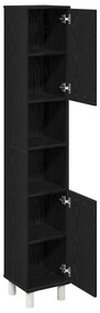 vidaXL Ντουλάπα Μπάνιου Μαύρης Δρυός 30x30x179 εκ. Φτιαγμένη από Ξύλο