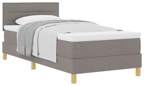 vidaXL Κρεβάτι Box Spring με Στρώμα Ταπεί 90x200 εκ Ύφασμα
