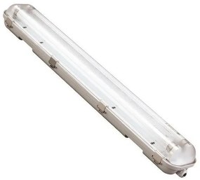 Στεγανό Φωτιστικό για LED Tube 2X0.60M Πλαστικό Γκρι 147-56063 Eurolamp 147-56063 Γκρι