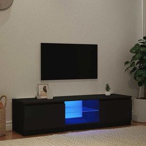 vidaXL Έπιπλο Τηλεόρασης με LED Μαύρο 140x40x36 εκ.
