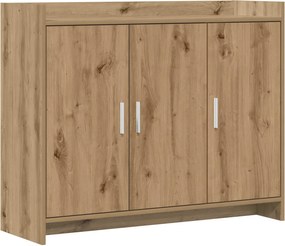 vidaXL Πλαϊνό γραφείο Artisan Δρυς 98,5 x 33 x 80 εκ