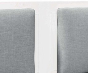 vidaXL Κεφαλάρι Άλλο Λευκό 135 cm Μασίφ ξύλο πεύκου