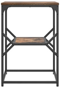 vidaXL Τραπέζι πλευράς Σκούρο Δρυς 41x40x60 εκ. Κατασκευασμένο ξύλο