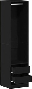 vidaXL Ντουλάπι με ράφι Μαύρη Οξυά 50 x 50 x 200 cm Επεξεργασμένο ξύλο