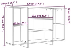 ΜΠΟΥΦΕΣ ΓΥΑΛΙΣΤΕΡΟΣ ΛΕΥΚΟΣ 120 X 30 X 75 ΕΚ. ΑΠΟ ΜΟΡΙΟΣΑΝΙΔΑ 809626