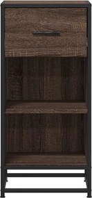 vidaXL Ραφιέρα Καφέ Δρυς 35,5x35x76 εκ. Επεξ. Ξύλο + Μέταλλο