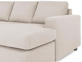 Γωνιακός Καναπές Scandinavian Choice C157, Beige, Ασημί, 344x199x80cm, Πόδια: Μέταλλο | Epipla1.gr