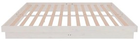 vidaXL Πλαίσιο Κρεβατιού Λευκό 180 x 200 εκ. Μασίφ Ξύλο Super King