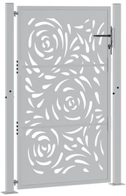 vidaXL Πόρτα Κήπου 100x150 εκ. από Ατσάλι με Σχέδιο Φλόγας για Αντοχή στις Καιρικές Συνθήκες