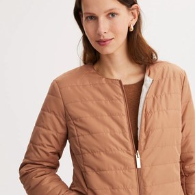 Κοντό καπιτονέ μπουφάν με φερμουάρ