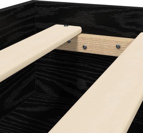 vidaXL Σκελετός Κρεβατιού Μαύρη Δρυς 80 x 200 cm Επεξεργασμένο Ξύλο