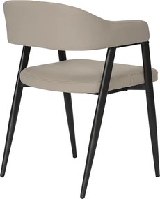 Πολυθρόνα Sezan pakoworld pu σε γκρι-μπεζ απόχρωση 56x55x78εκ