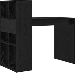 vidaXL Γραφείο Μαύρη Οξυά 108 x 55 x 103.5 εκ. Επεξεργασμένο ξύλο