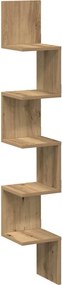 vidaXL Γωνιακό ράφι τοίχου Δρυς τεχνίτης 20x20x127,5 cm