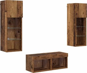 vidaXL Βάσεις τηλεόρασης 4 pcs Artisan Oak Επεξεργασμένο ξύλο