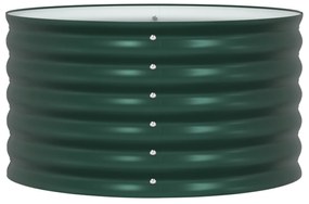 vidaXL Γλάστρα Κήπου Πράσινο 80 x 80 x 44 cm Ατσάλι