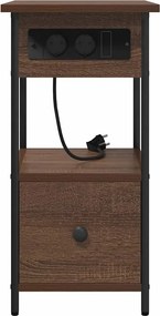 vidaXL Κομοδίνο Καφέ δρυς 60 x 30 x 61 εκ Επεξεργασμένο ξύλο