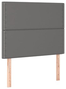 Κεφαλάρια Κρεβατιού 2 τεμ. Γκρι 100x5x78/88 εκ.Συνθετικό Δέρμα - Γκρι