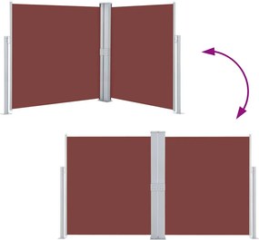 vidaXL Σκίαστρο Πλαϊνό Συρόμενο Καφέ 140 x 600 εκ.