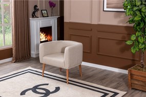 Stewehome Πολυθρόνα με ξύλινα πόδια μοντέρνου στυλ 60x55x55 cm