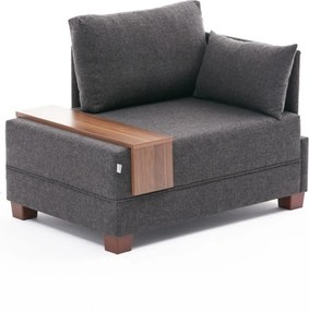 Πολυθρόνα Ανθρακί Δεξιά FLY 75x100x80