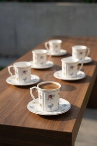 Stewehome Σετ πορσελάνινων φλιτζανιών καφέ για 6 άτομα Πολύχρωμο