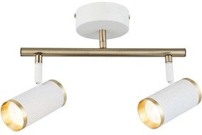 Φωτιστικό Οροφής - Σποτ Lume 341LCA1147 35x22cm 2xGU10 7W White-Gold Opviq