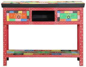 vidaXL Πολύχρωμο Τραπέζι Κονσόλας 100x30x75 εκ. από Στερεό Ξύλο Μάνγκο