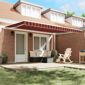 vidaXL Σκηνίτσα Αναδιπλούμενη 450 x 350 εκ πορτοκαλί και καφέ