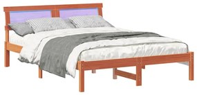 vidaXL Σκελετός Κρεβατιού Καφέ κεριού 120 x 190 cm Μασίφ ξύλο πεύκου
