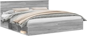 vidaXL Σκελετός Κρεβατιού Γκρι Sonoma 200 x 200 cm