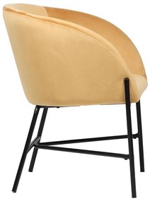 Καρέκλα - Πολυθρόνα Julia βελούδο κίτρινο 61x57x74εκ 61x57x74 εκ.