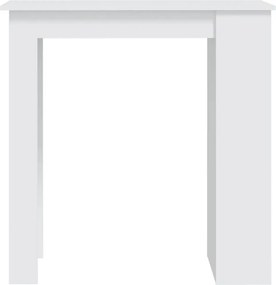 vidaXL Τραπέζι Μπαρ με Ράφια Λευκό 102 x 50 x 103,5 εκ.από Επεξ. Ξύλο