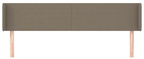 Κεφαλάρι με Πτερύγια Taupe 163x16x78/88 εκ. Υφασμάτινο - Μπεζ-Γκρι