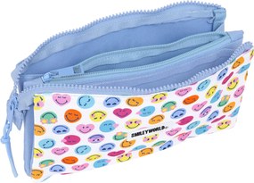 Κασετίνα Smiley Joyful Πολύχρωμο Ανοιχτό Μπλε 22 x 12 x 3 cm